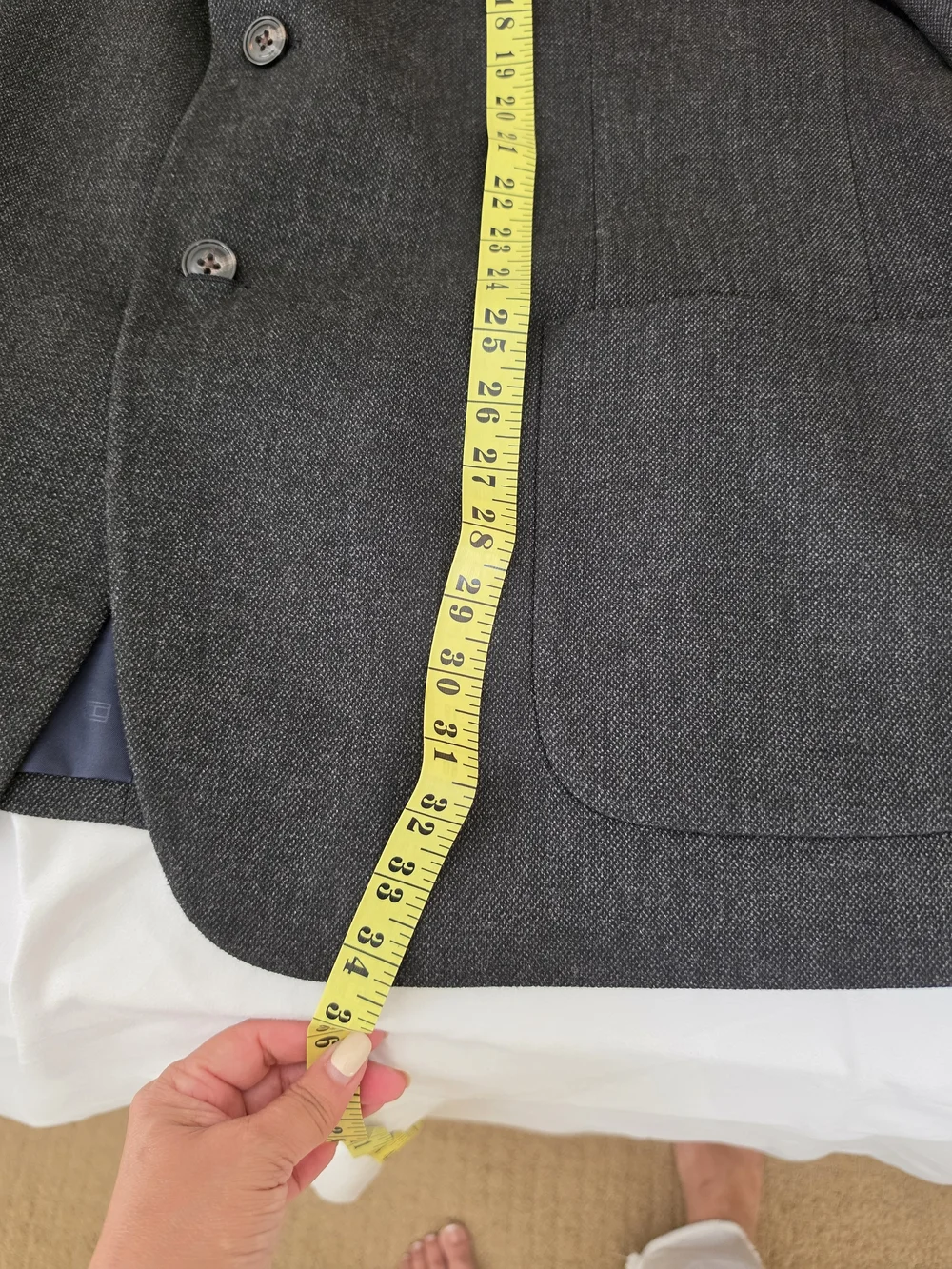 Tommy Hilfiger Charcoal Gray Two-Button Sport Coat 46R